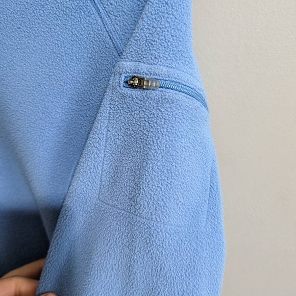 L.L.Bean quarter zip blue fleece women's M - Picture 3 of 8